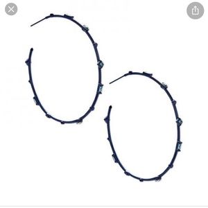 Kendra scott zella gunmetal hoop earrings